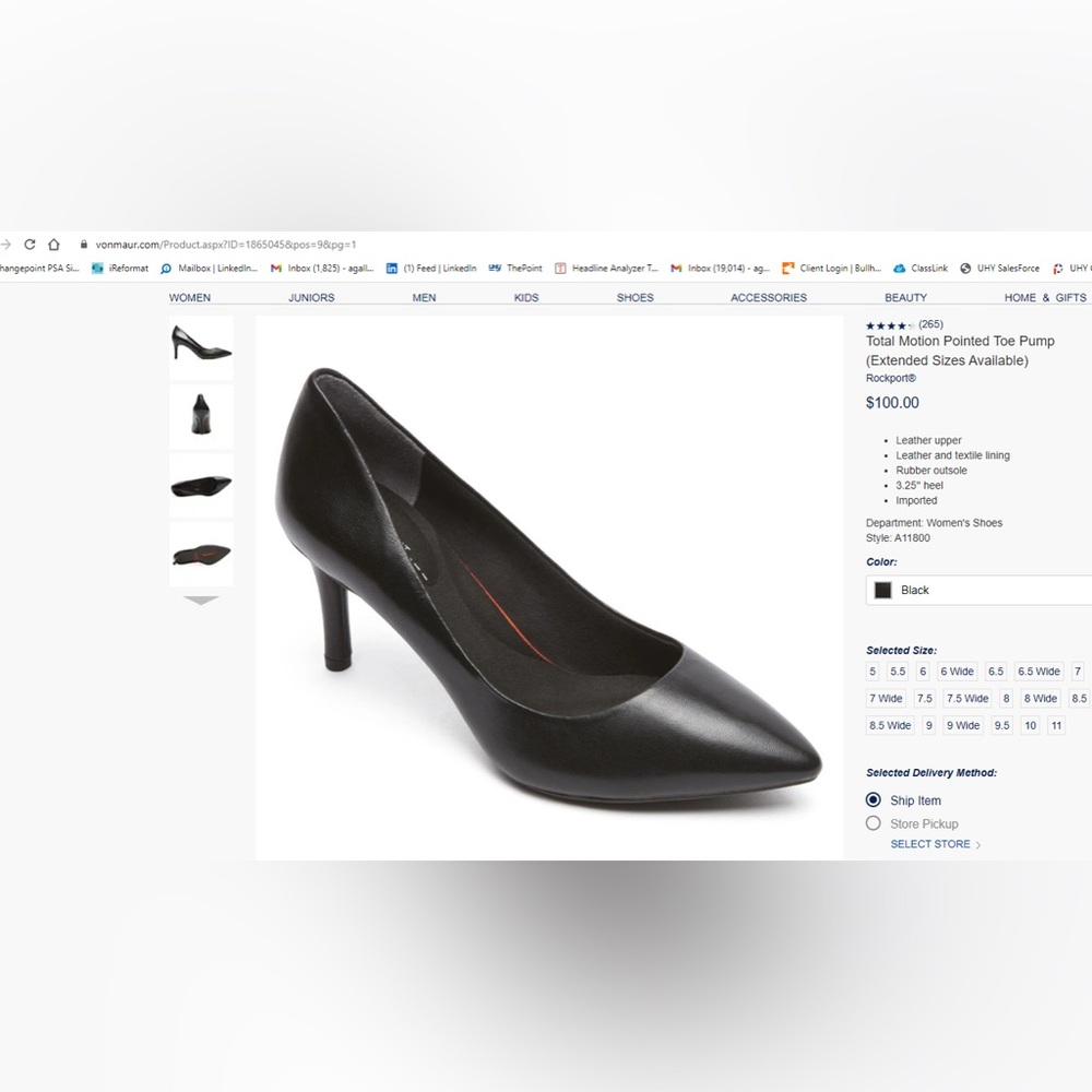 Shoes - Pumps - Black NWT - 6 wide - 6W